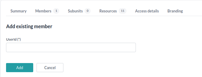 Add existing member