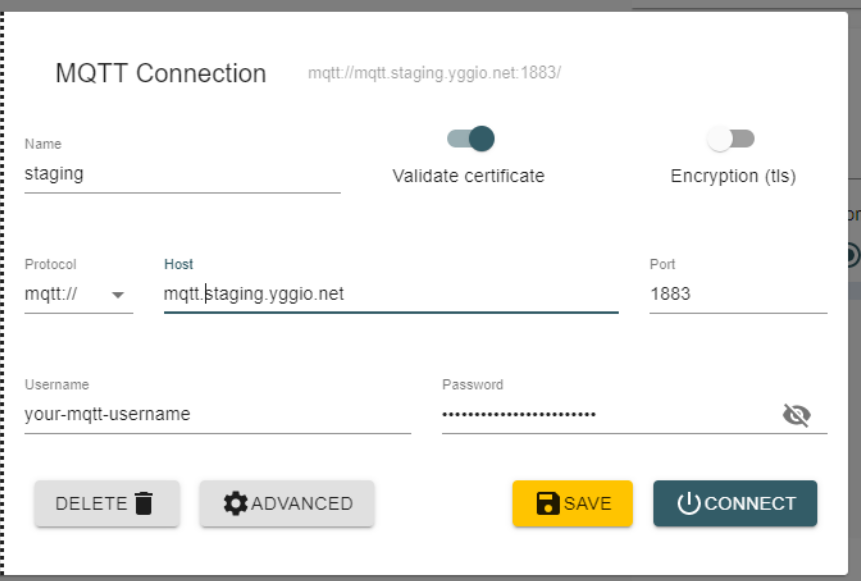 MQTT-connection