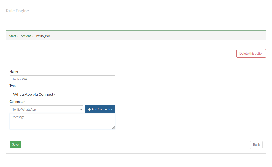 WhatsApp via Connector