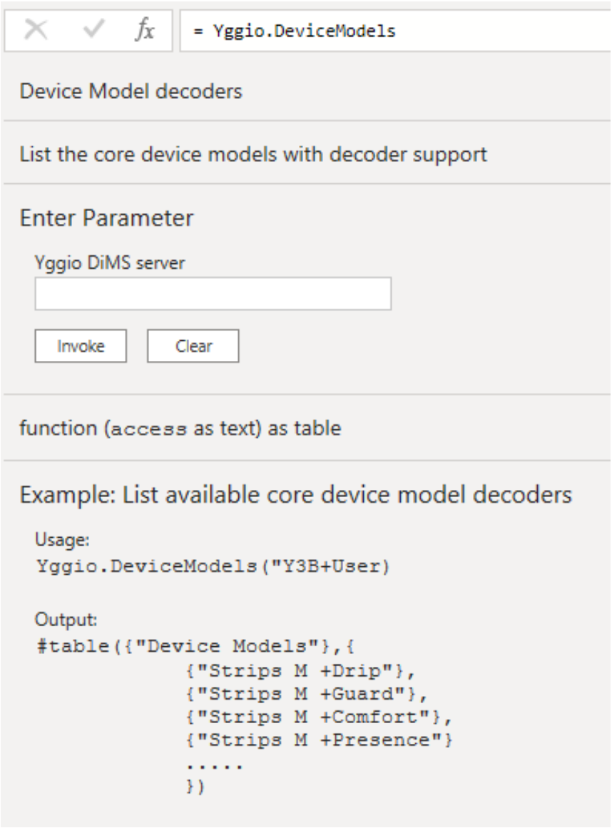 Figure 18: Command to list available device-model decoders (translators)