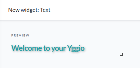 A Text widget on a dashboard, showing formatted static text